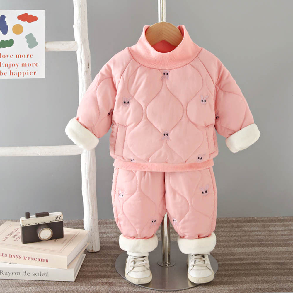 Embroidered Rabbit Coat Set