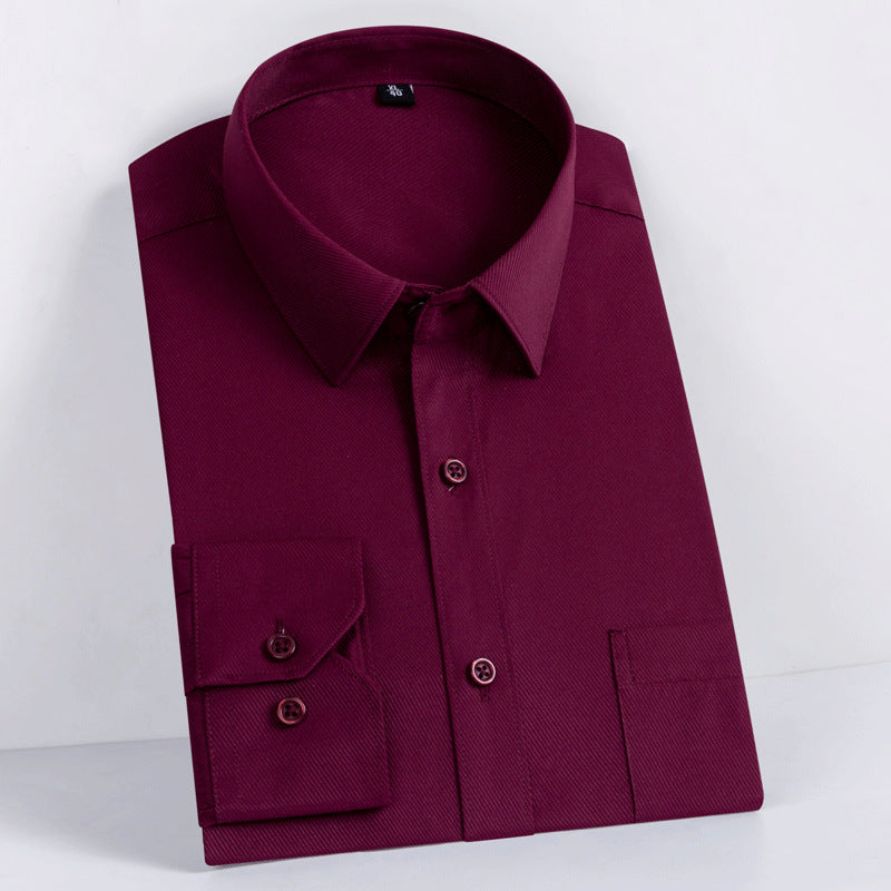 men's long sleeve cotton shirt ready-to-wear, iron-free, business casual, formal wear, executive work uniform, shirt, men