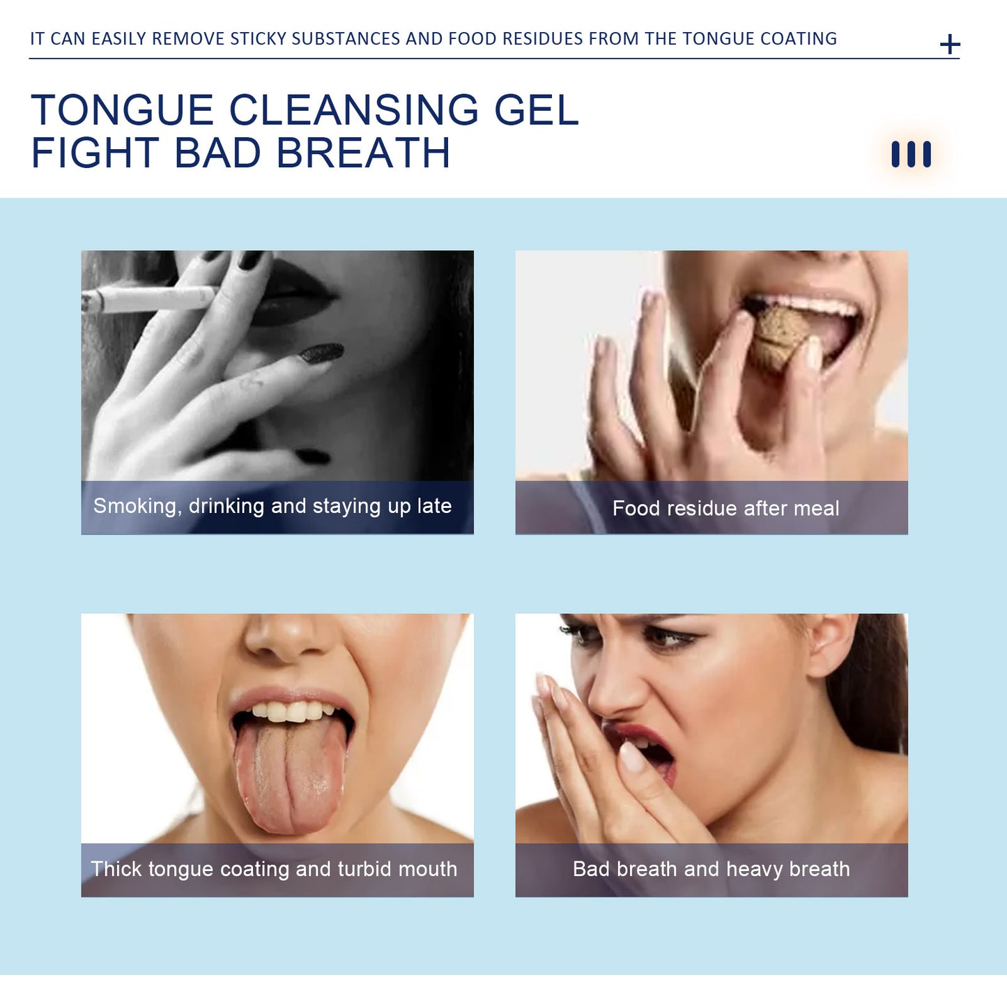 eelhoe tongue cleaning gel with brush cleaning artifact oral care to remove odor and fresh breath