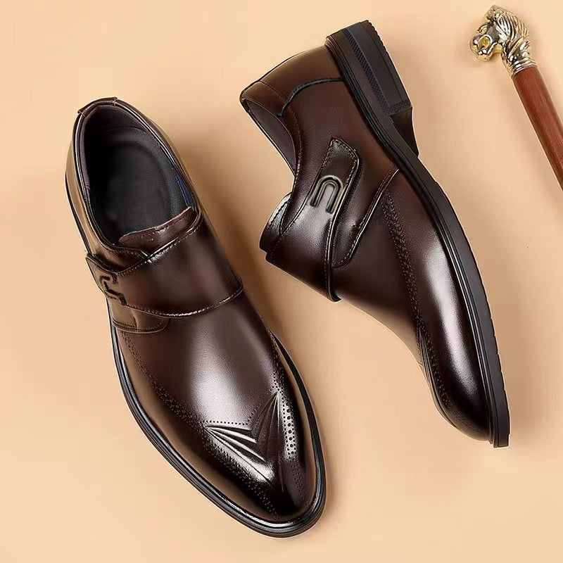 Mens Crocodile Pattern Brogue Leather Shoes