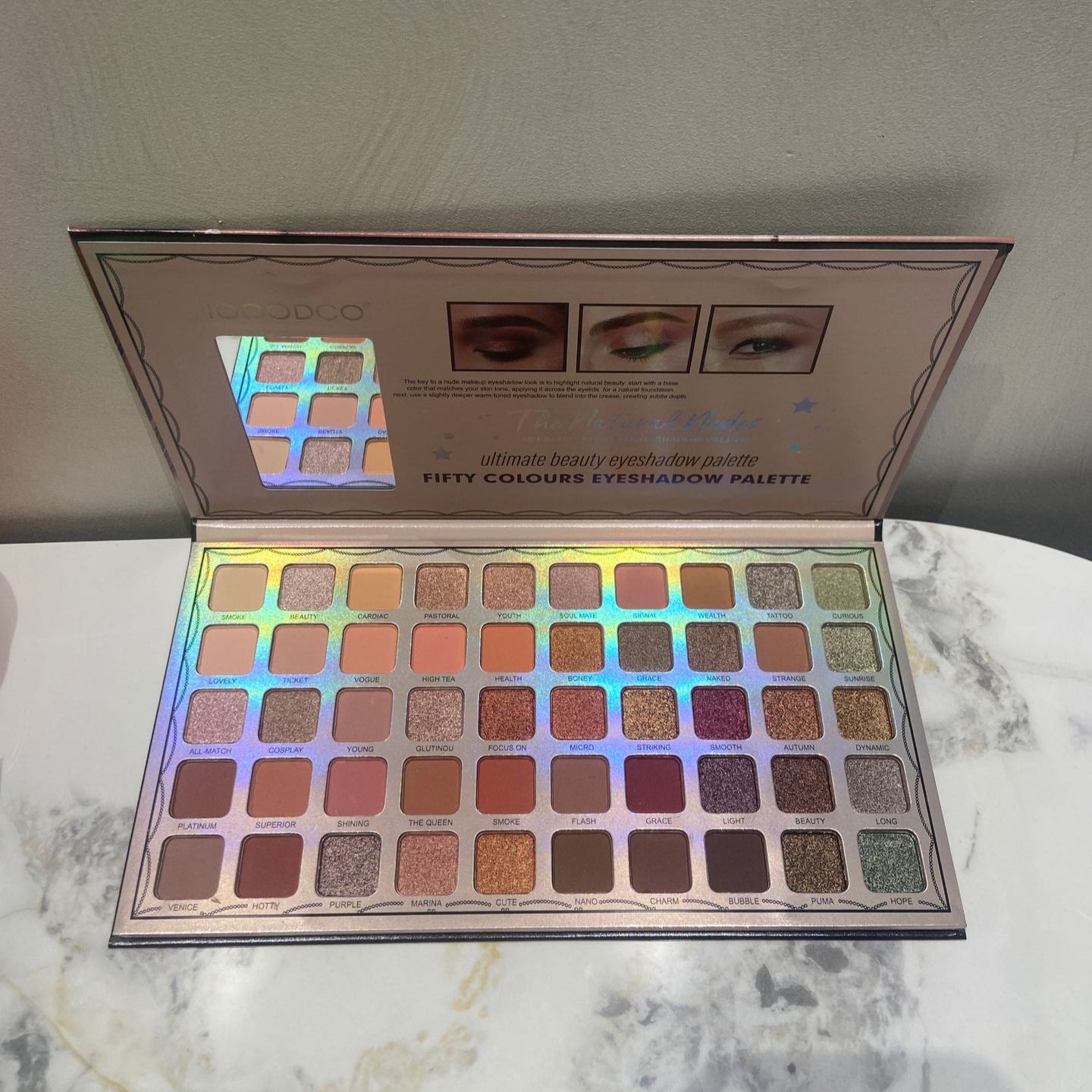 50 color eye shadow palette pearlescent: matte multi-color eye shadow palette makeup palette.