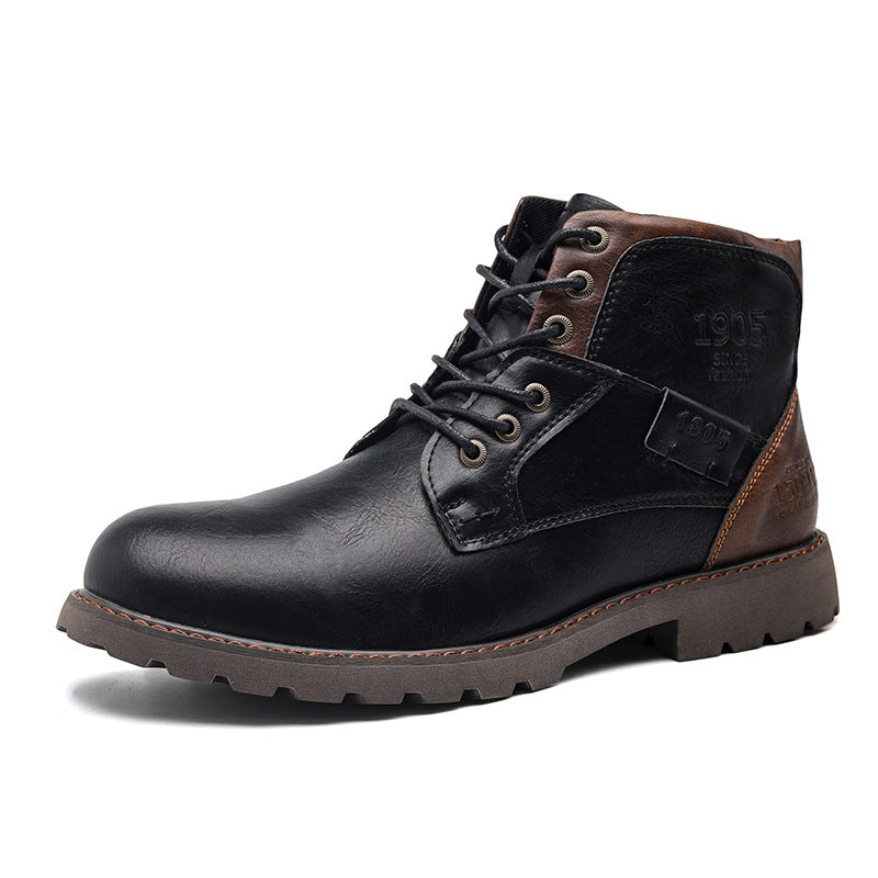 Classic British Vintage Leather Martin Boots
