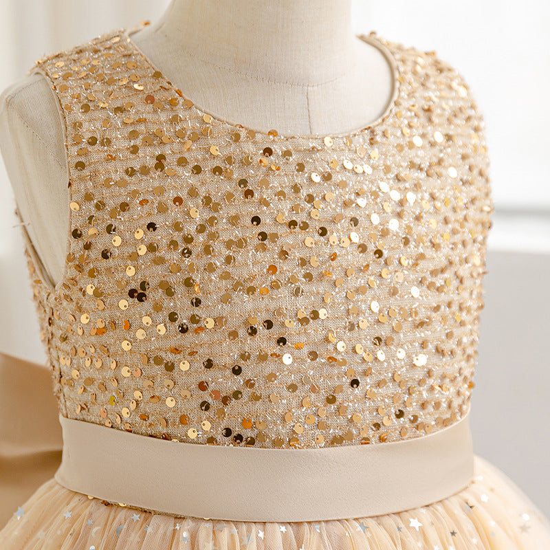 Sparkling Champagne Sleeveless Ball Gown