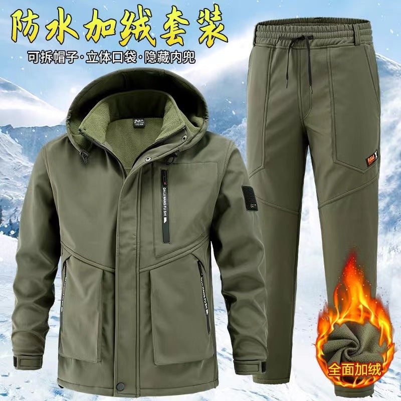 Fleece-Lined Softshell Jacket Set