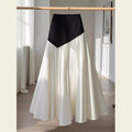 Classic Black & White Paneled Skirt