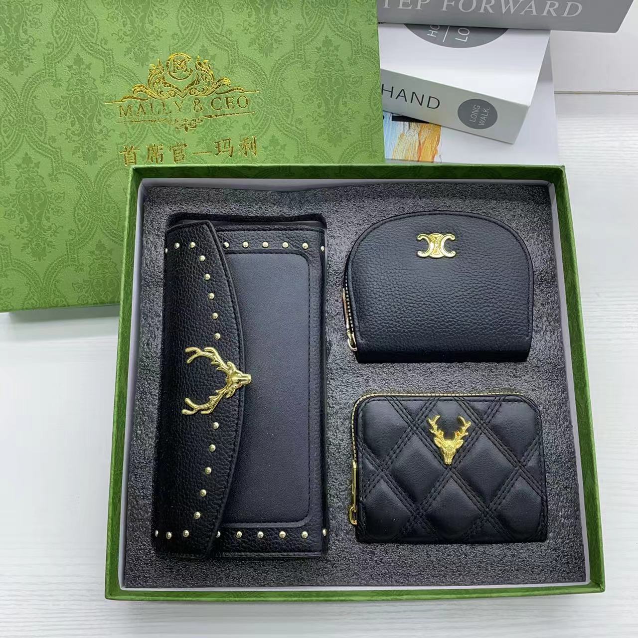 Luxury 3-Piece Wallet & Card Holder Gift Set