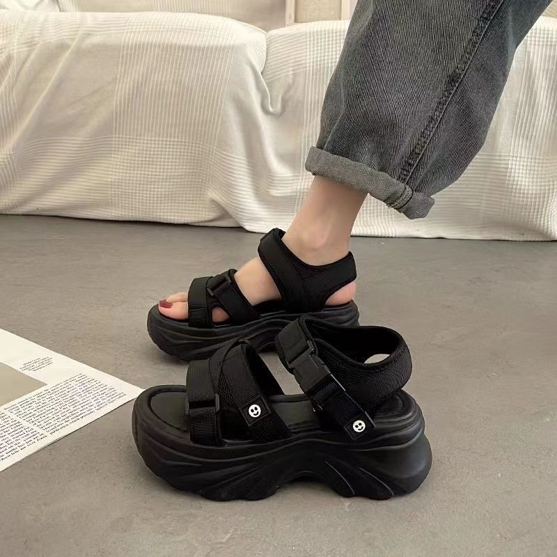 Sandals women's summer wear wedge beach roman shoes