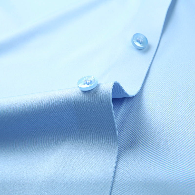 Mens Stretch Ice Silk Long-Sleeve Shirt