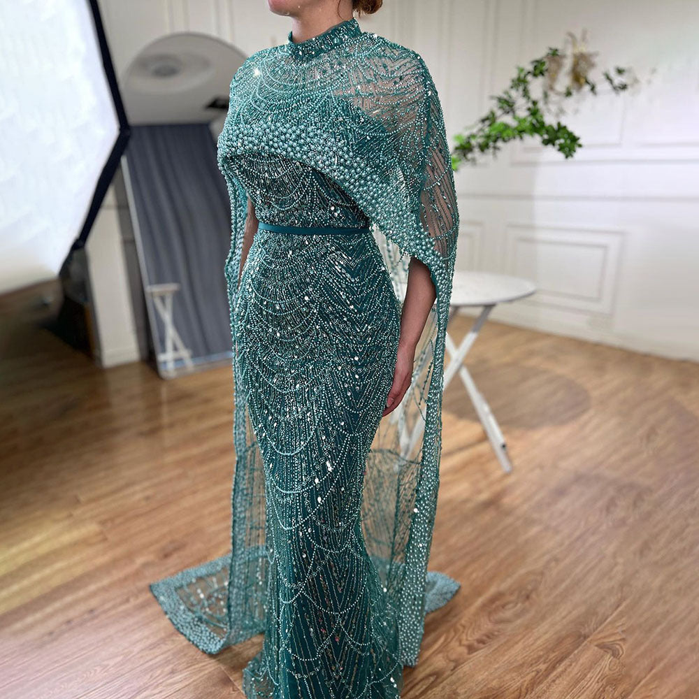 Elegant Dubai Pearl Light Luxury Gown