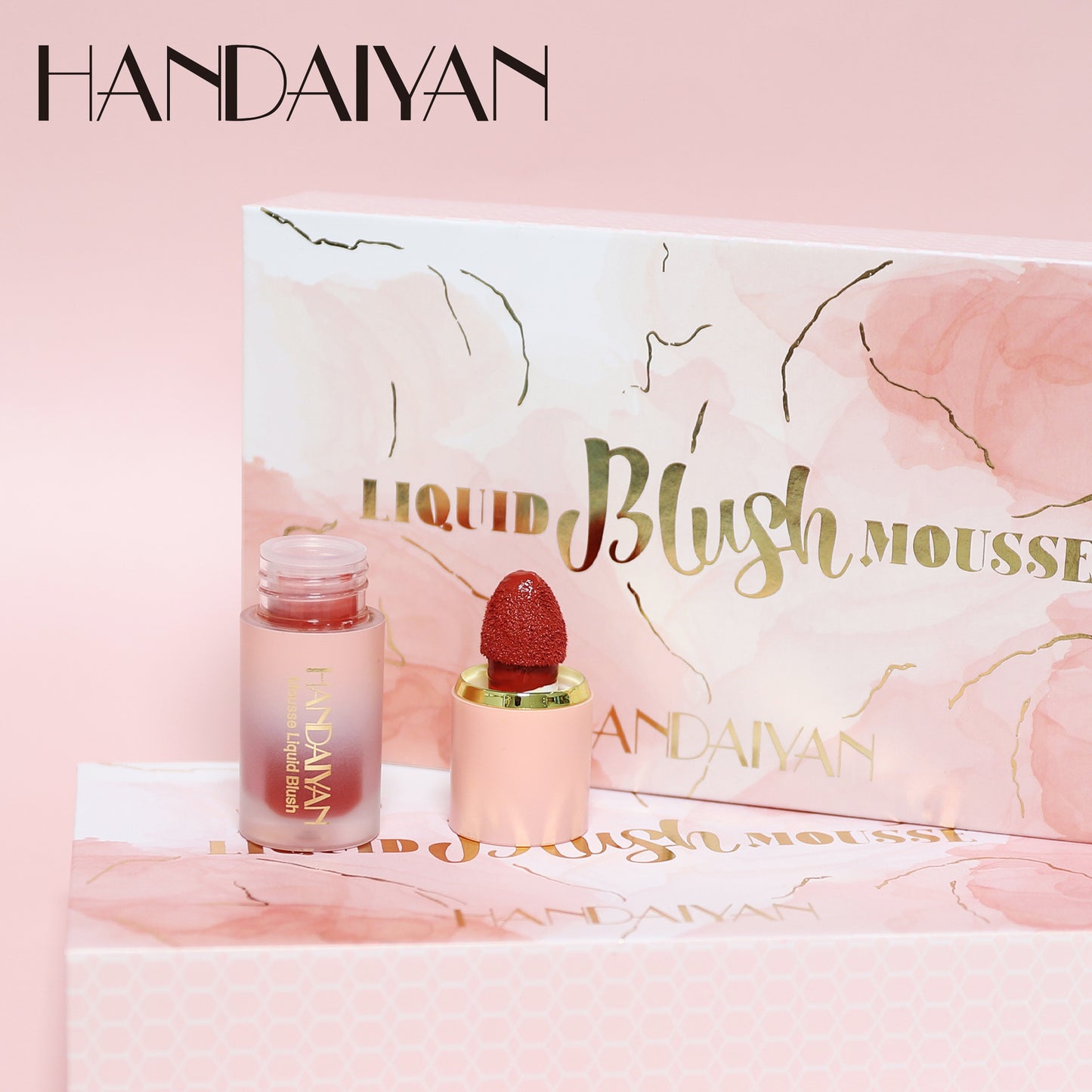 Liquid Blush Set of 5 Pack Handaiyan: Pearlescent Matte Liquid Blush Repair is easy to color