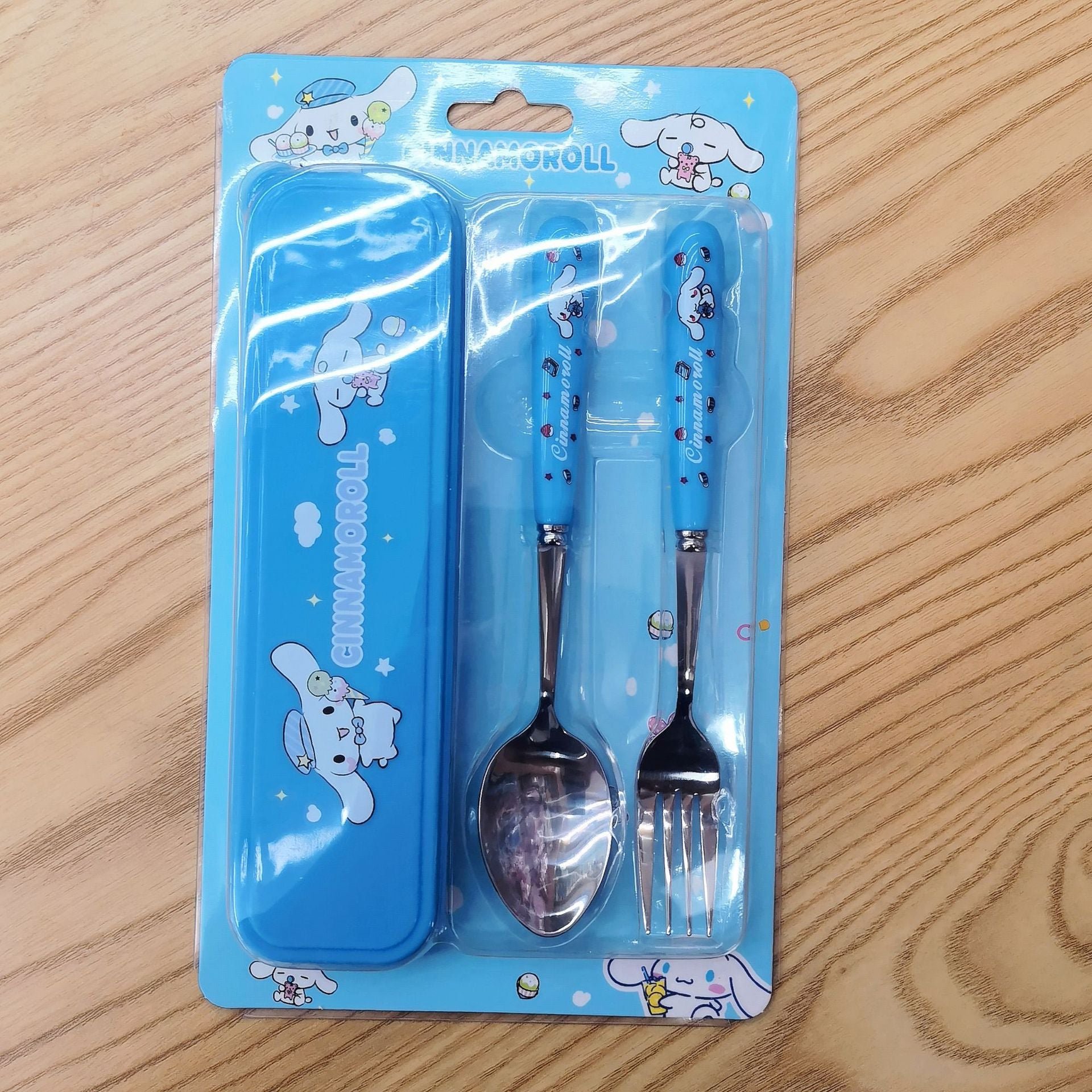 Little Bites Travel Cutlery Stainless Steel Fork, Spoon Two-Piece Set