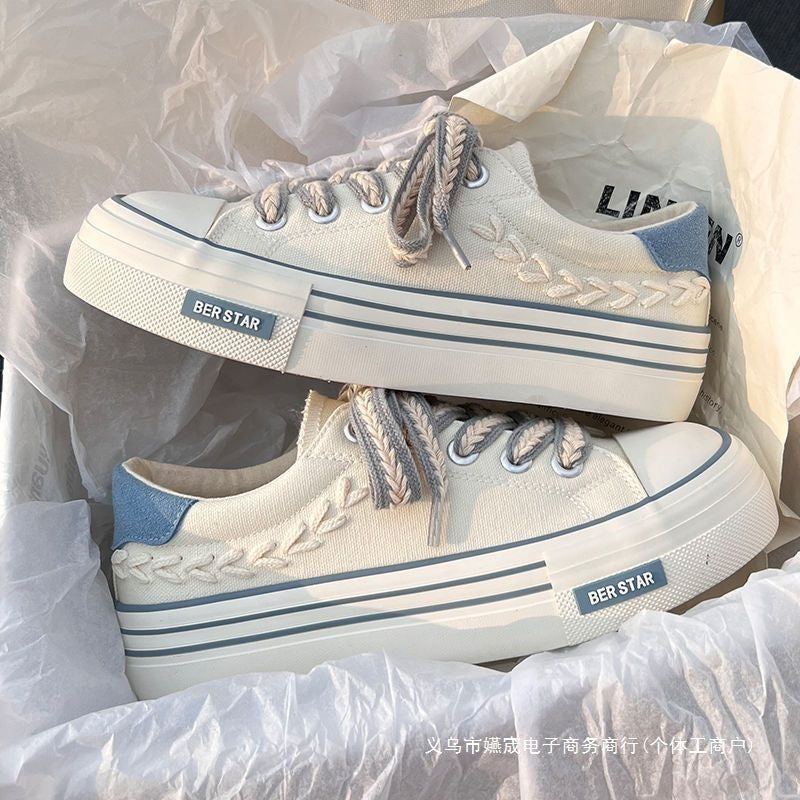 Women's Summer Canvas Shoes  Korean Style, Breathable & Trendy (On Hand)