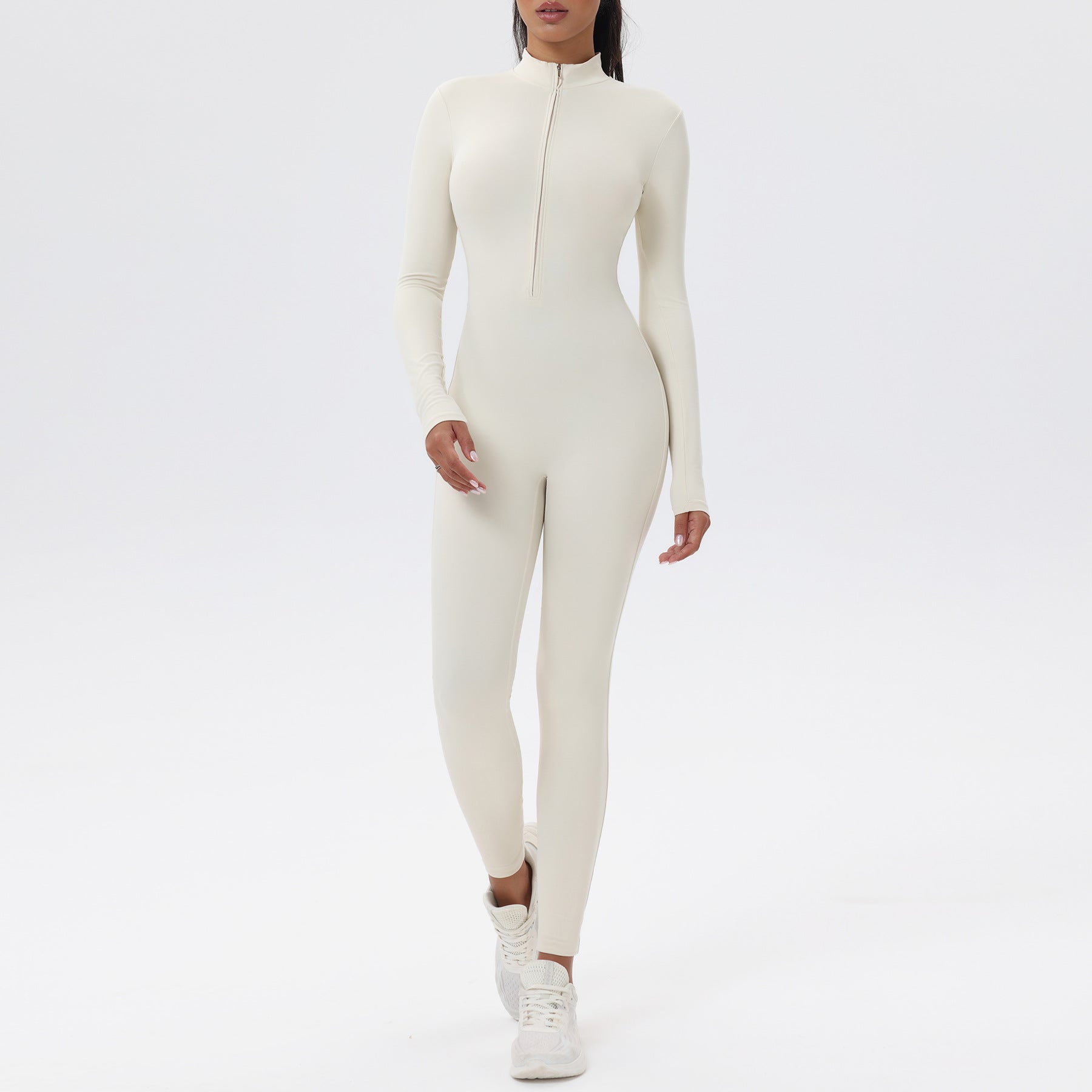 Zip-Up Workout Romper
