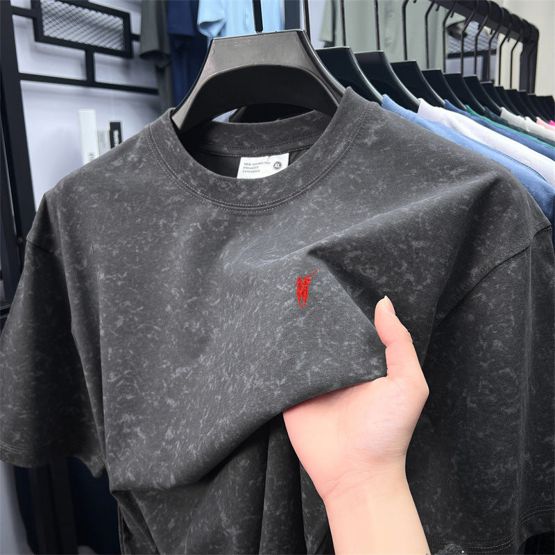 Men’s Cotton Embroidered Short Sleeve T-Shirt