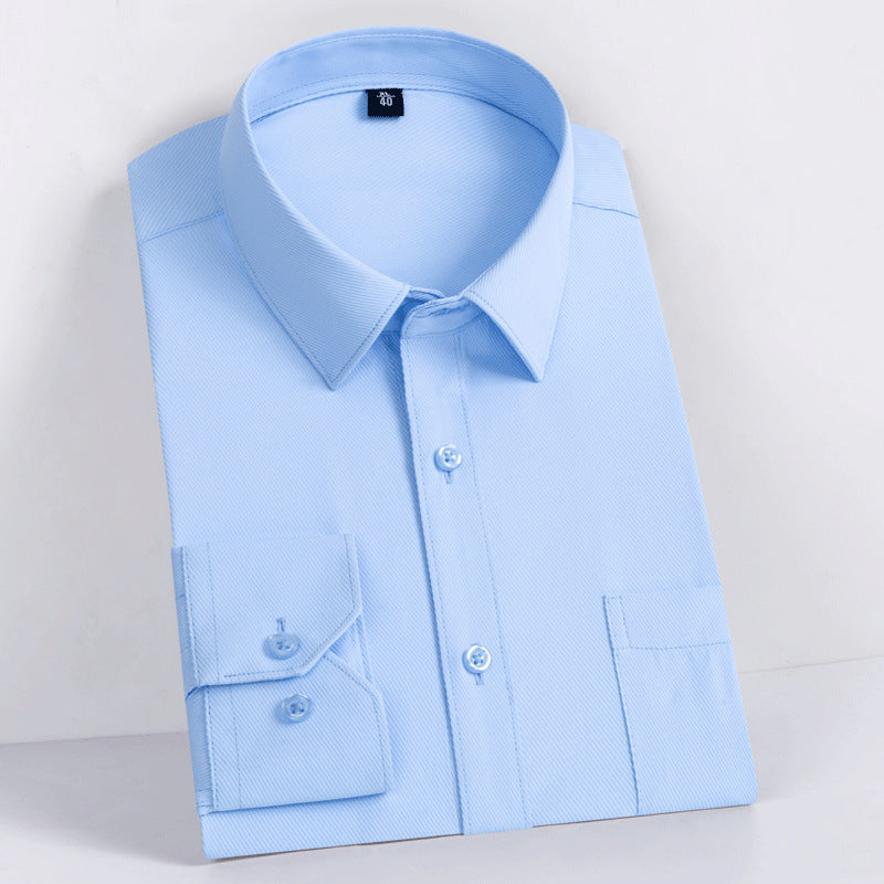 men's long sleeve cotton shirt ready-to-wear, iron-free, business casual, formal wear, executive work uniform, shirt, men
