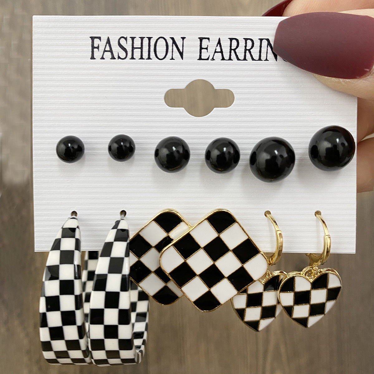 Pearl earring set with diamonds