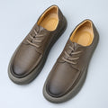 Men's Genuine Leather Breathable Thick Sole Casual Sneakers