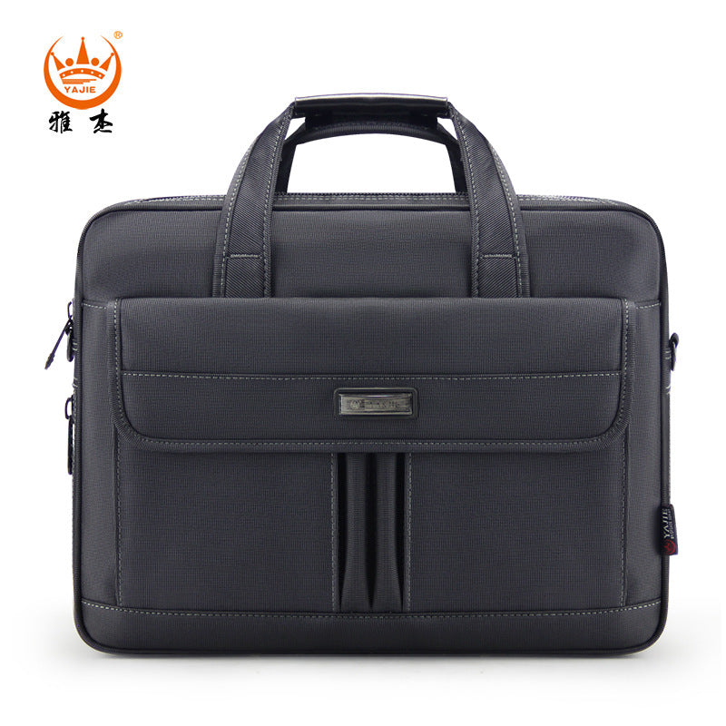 Mens Waterproof Oxford Laptop Briefcase  Large Capacity Business Shoulder Bag