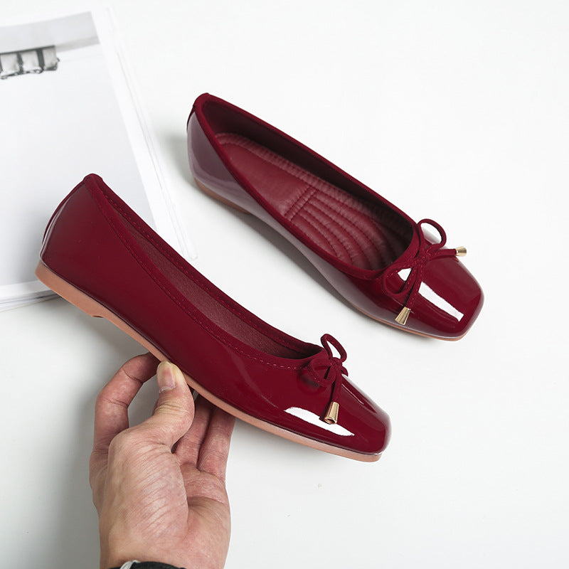 French Square Toe Ballet Flats (On Hand)
