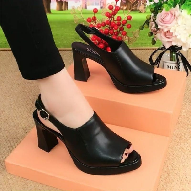 New Summer Block Heel Roman Sandals