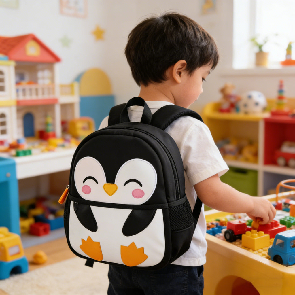 Happy Penguin School Backpack