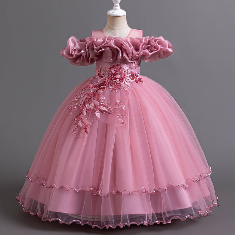 Elegant Ruffle Tulle Princess Gown