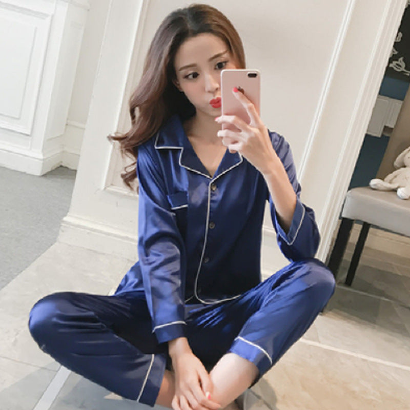 Ice silk pajamas popular loungewear