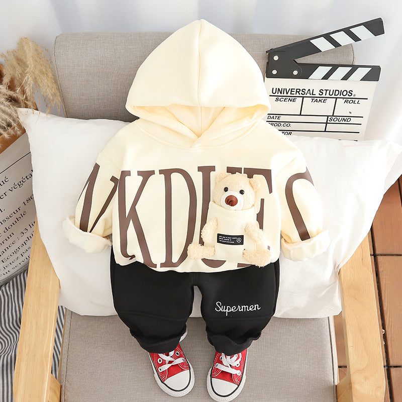 Letter Bear Sweater Set
