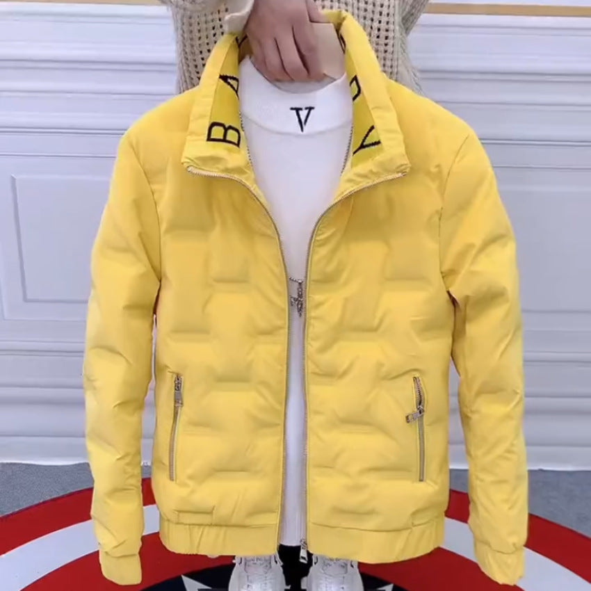 Designer Korean-Style Men's Down Coat  Thickened & Stylish Winter Wear