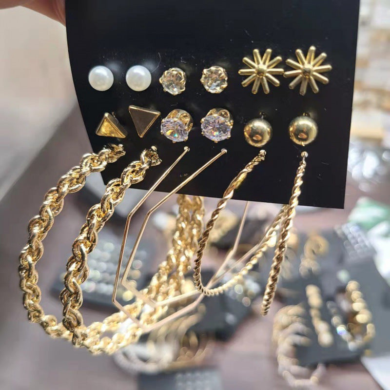 Shiny Gold Earrings for Women Girls