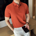 Mens Slim Fit Cotton Polo Shirt FW9855 Comfortable Non-Marking Short Sleeve