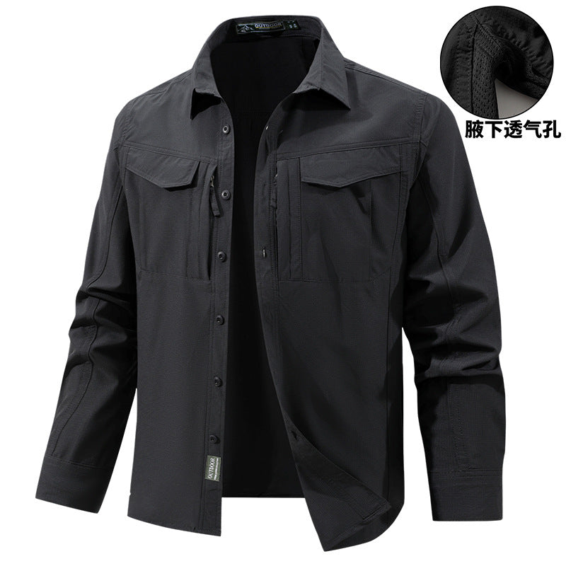 Quick-Dry Stretch Tactical Long-Sleeve Shirt
