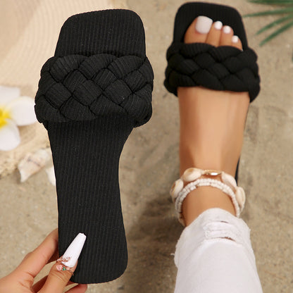 Woven belt light wear sandals