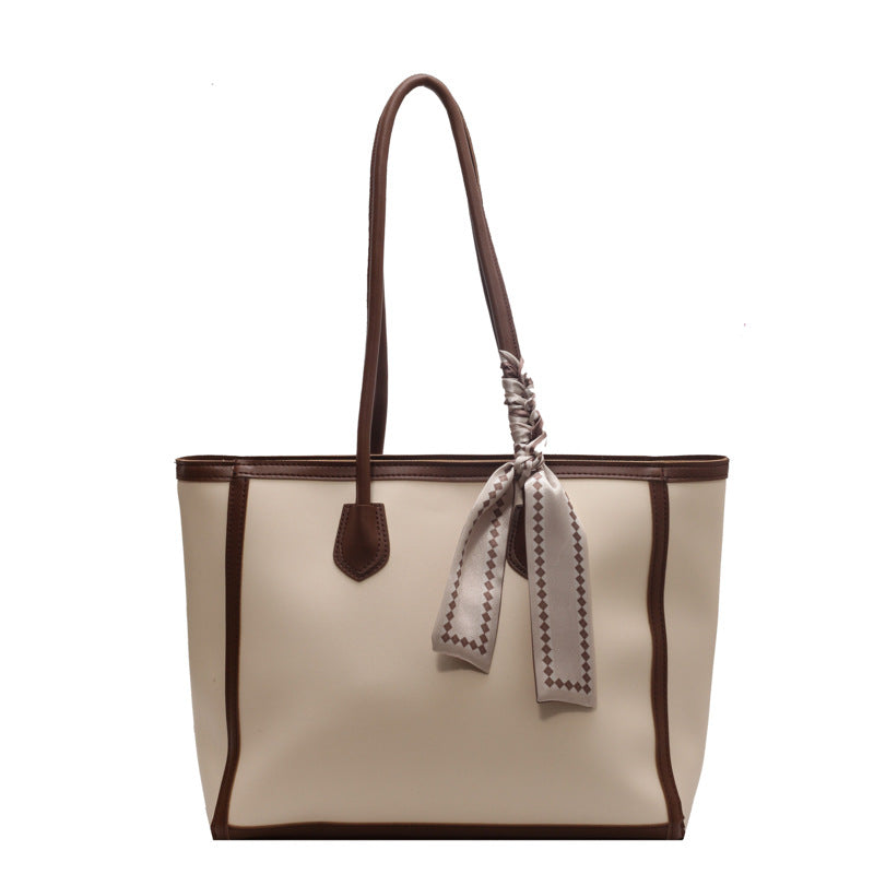 High-End Contrast Tote Bag for Women