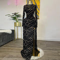 Sweet High-Waist Slit Dress