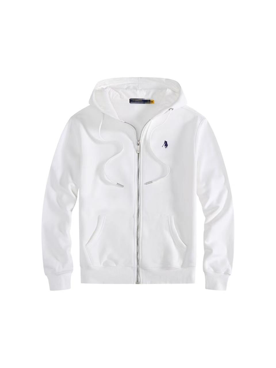 Mens Thick Cotton Fleece Zip-Up Hoodie