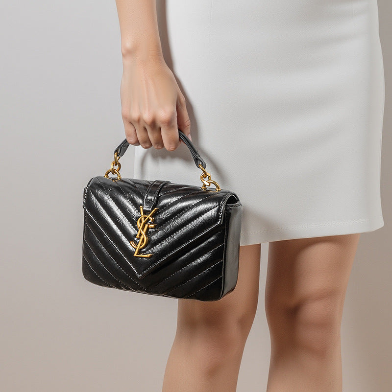Chevron Flap Hand Bag