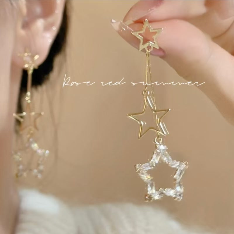 Super Flash Rhinestone Goddess Stud Earrings