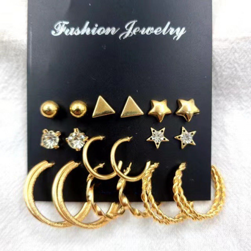 Shiny Gold Earrings for Women Girls