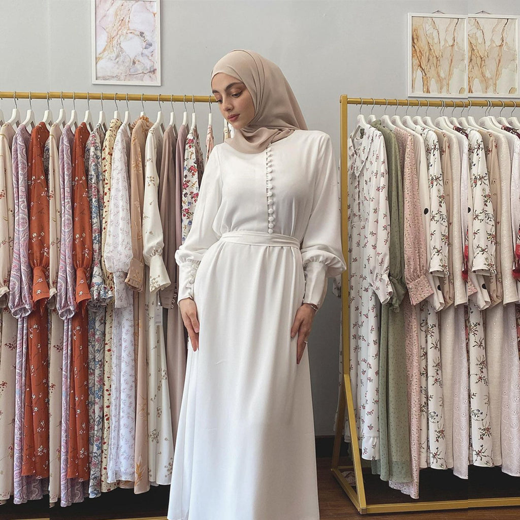 Loriya Feminine Tunic Dress, Elegant Chiffon Dress
