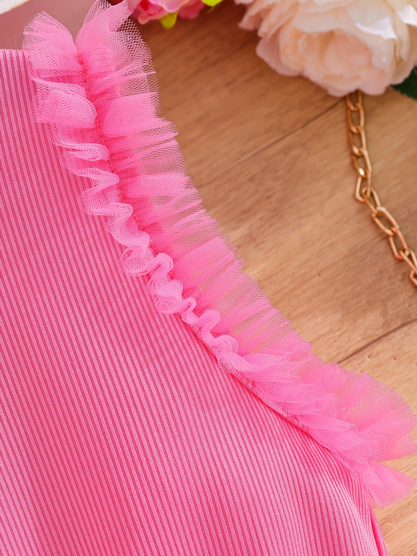 Pink Flutter-Sleeve Jumpsuit