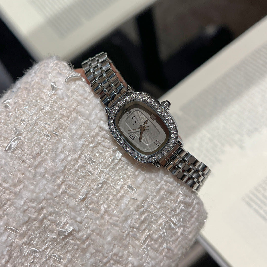 Women's Luxury Diamond Watch - Elegant Stainless Steel Quartz