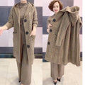 Heavy Industrial Jacquard Hooded Knit Cardigan
