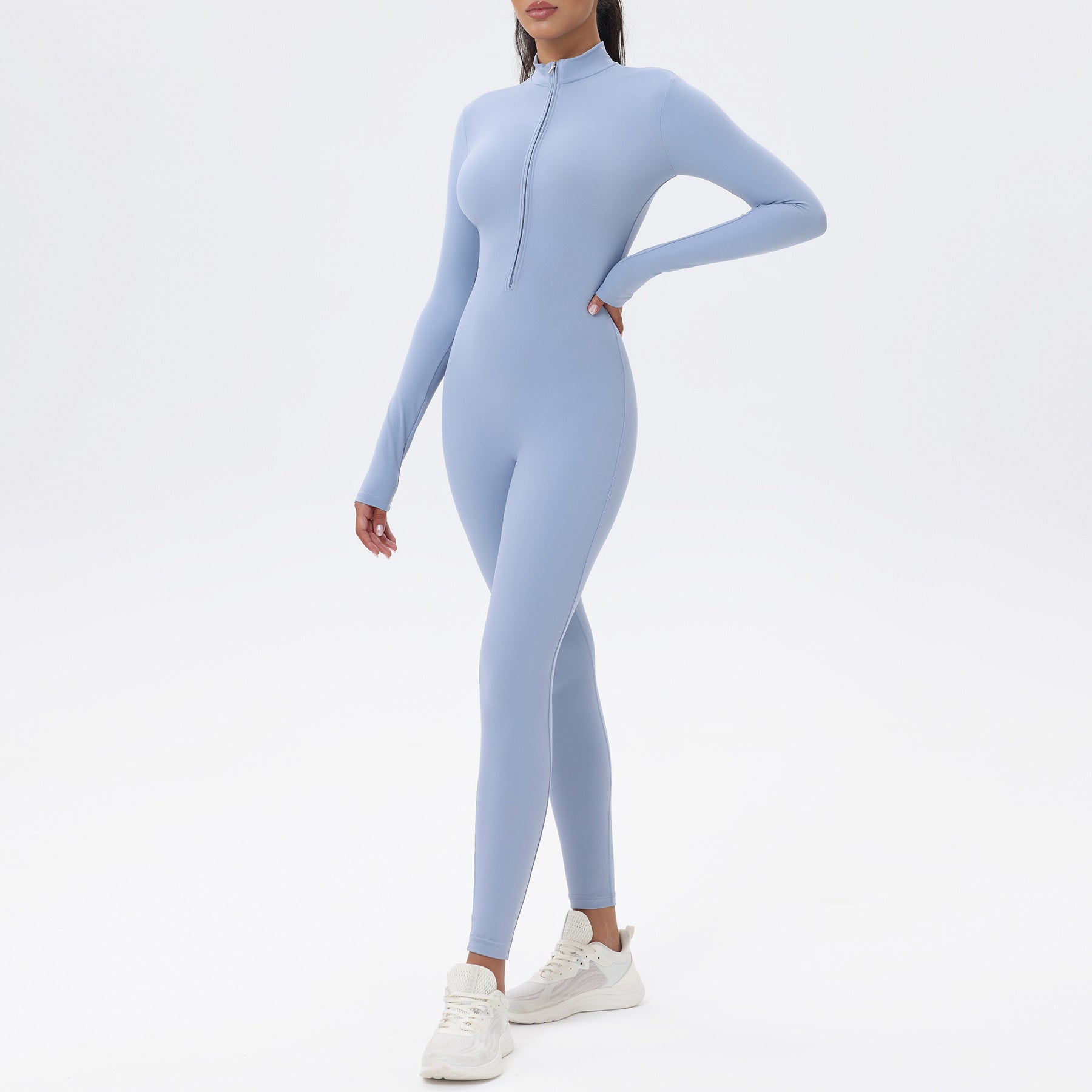 Zip-Up Workout Romper