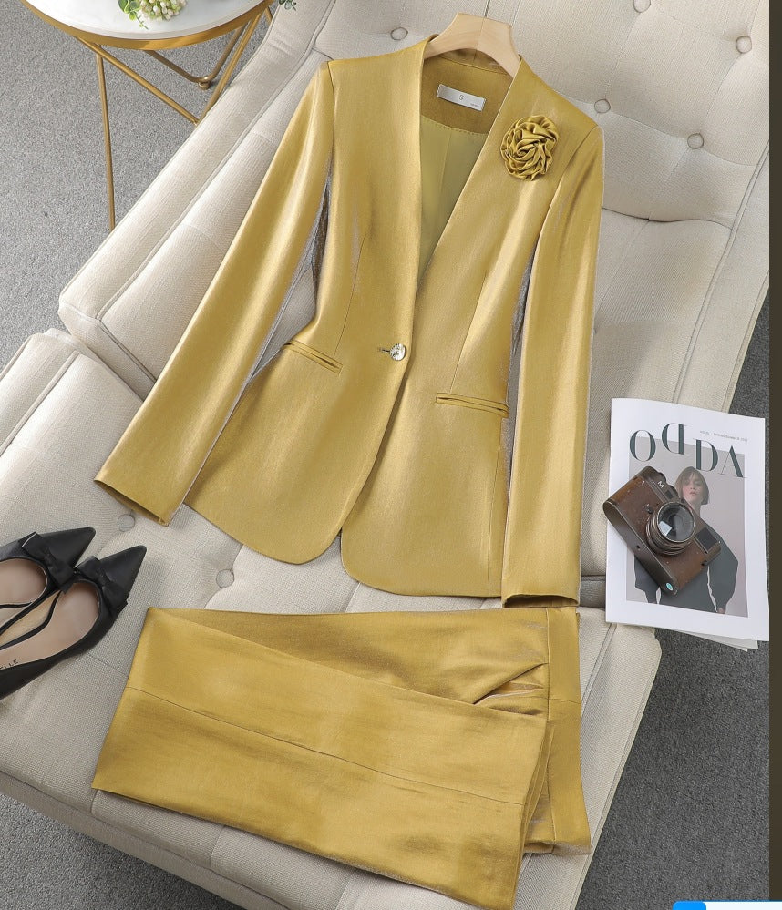 Womens 2-Piece Formal Trouser Suit Set