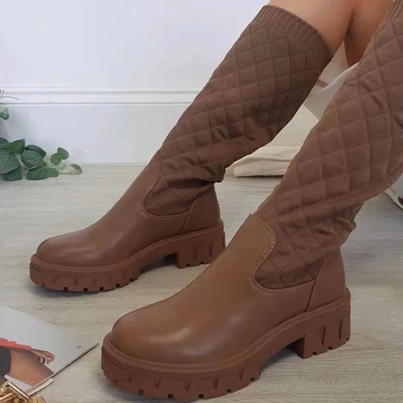Women's Over-The-Knee Knitted Sock Boots (On Hand)