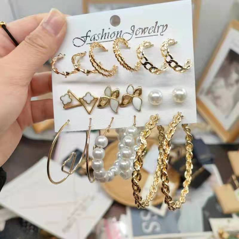 Shiny Gold Earrings for Women Girls