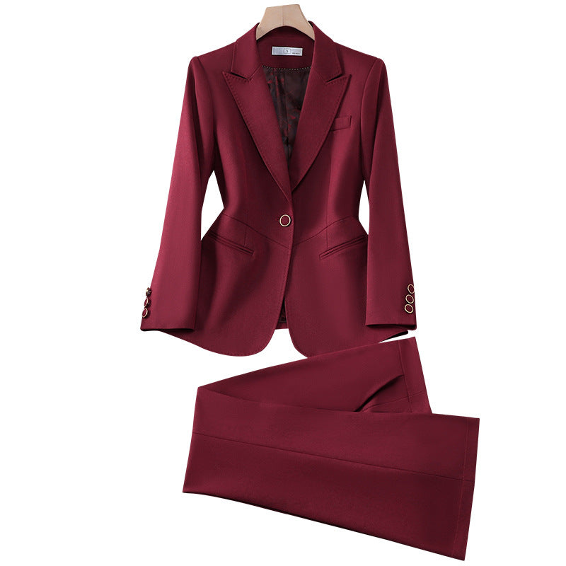 High-End Red Women’s Blazer