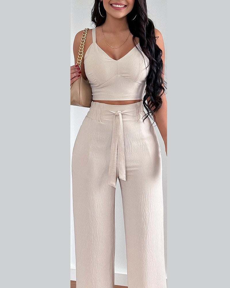 New Fashion Suspender Two-Piece Suit Women's Clothing