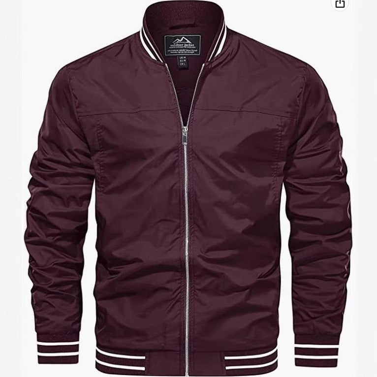 Mens Lightweight Trench Bomber Jacket  Windproof Casual Coat (EU Size)